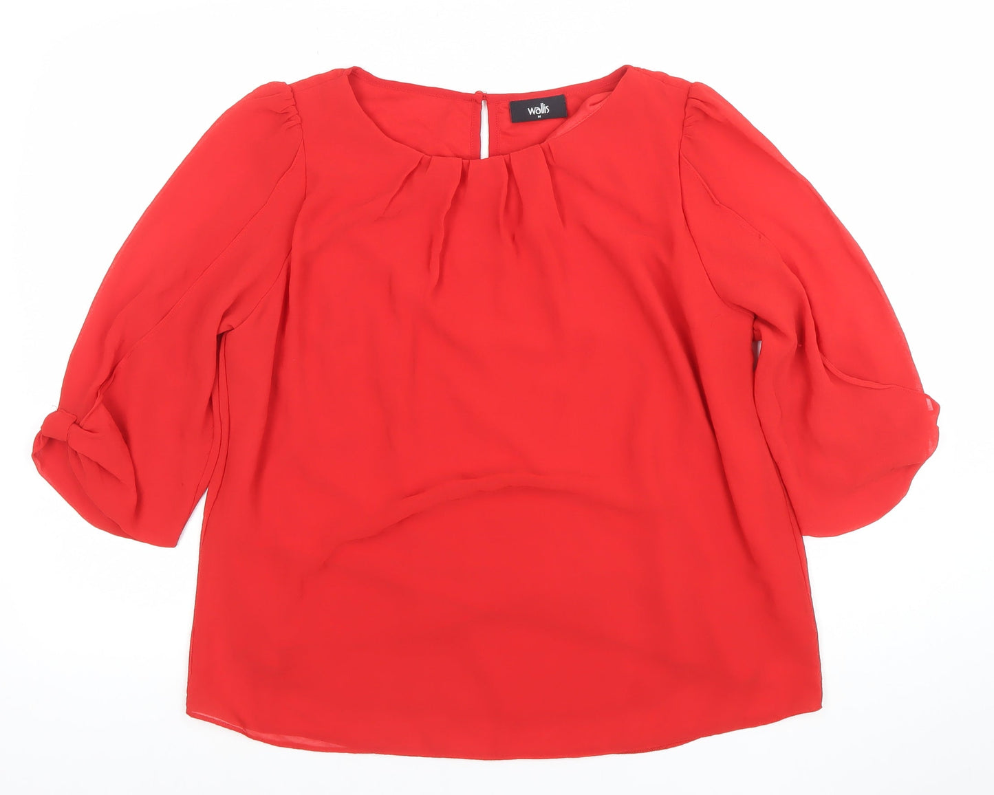 Womens UK Size 14 Wallis Red Tunic Blouse