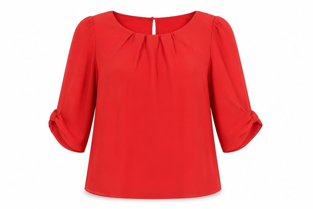 Womens UK Size 14 Wallis Red Tunic Blouse