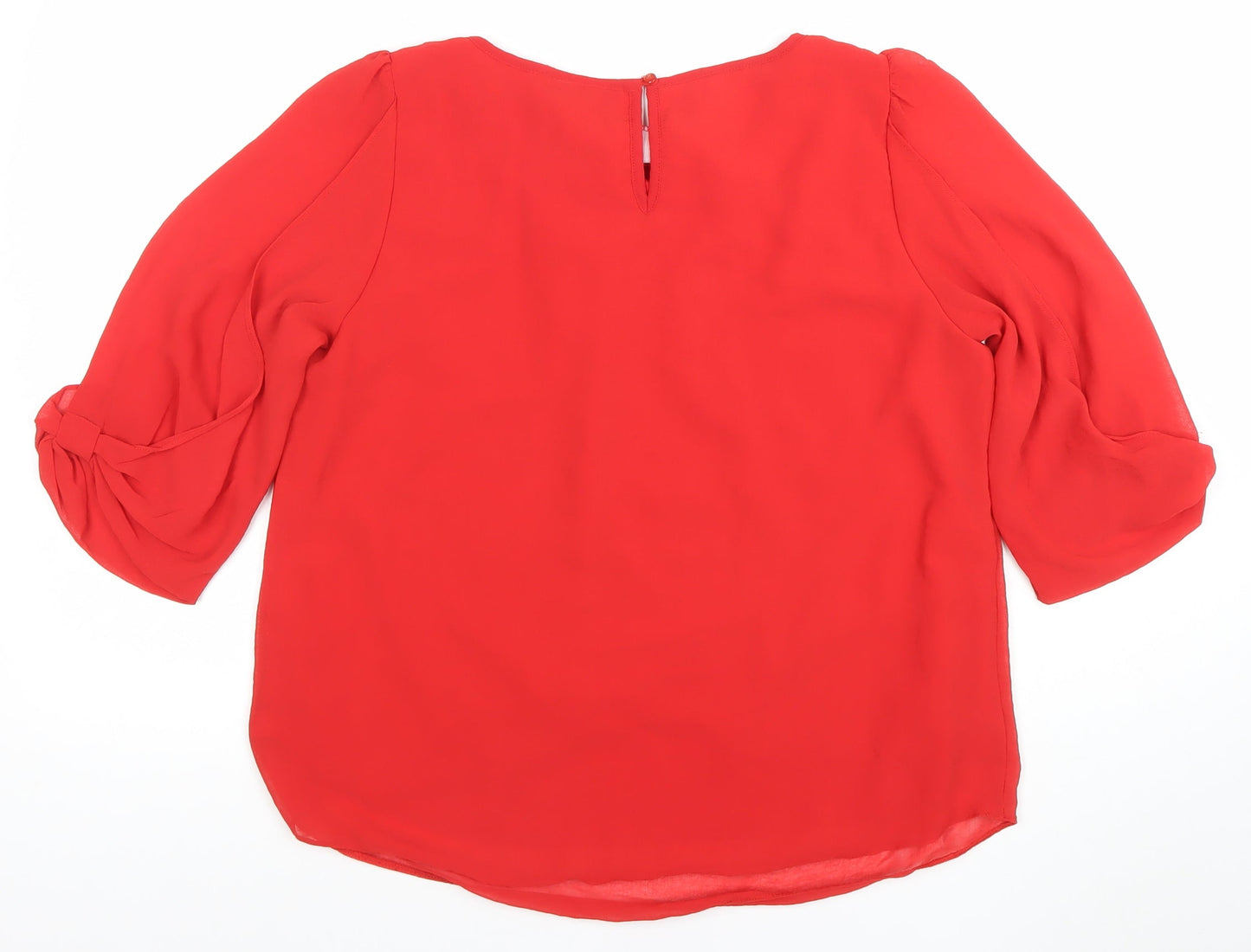 Womens UK Size 14 Wallis Red Tunic Blouse
