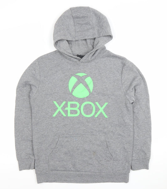 Boys UK Size 11-12 Years Xbox Grey Pullover Hoodie
