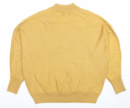 Womens UK Size M Marks and Spencer Gold Pullover Jumper