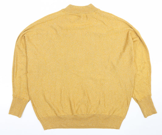 Womens UK Size M Marks and Spencer Gold Pullover Jumper