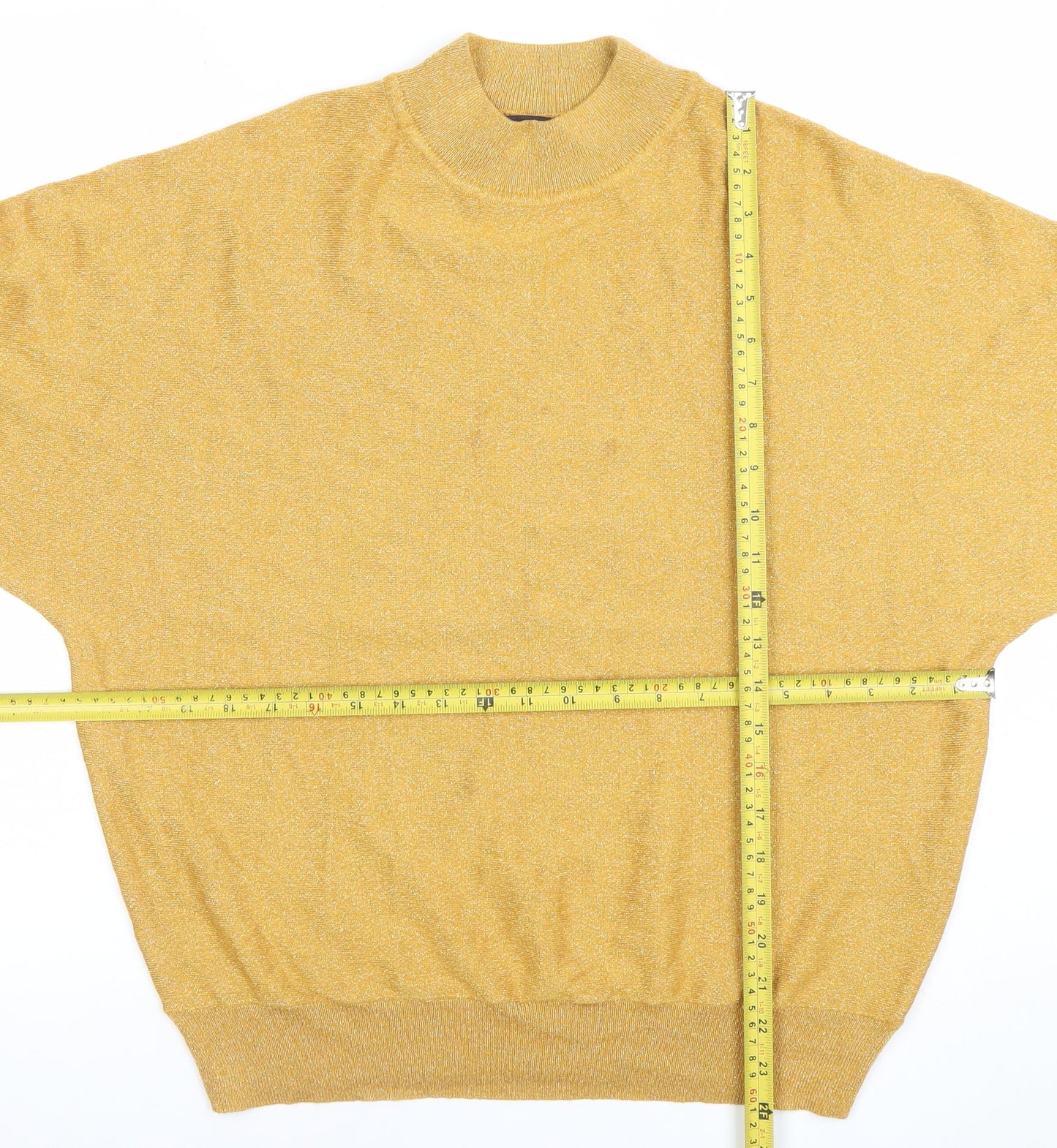 Womens UK Size M Marks and Spencer Gold Pullover Jumper