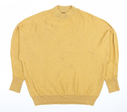 Womens UK Size M Marks and Spencer Gold Pullover Jumper