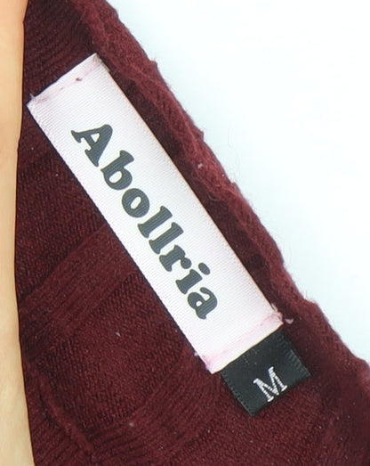 Womens UK Size M Abollria Red Pullover Jumper