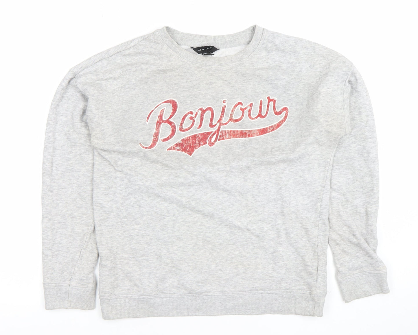 Womens UK Size 10 New Look Grey Pullover Sweatshirt