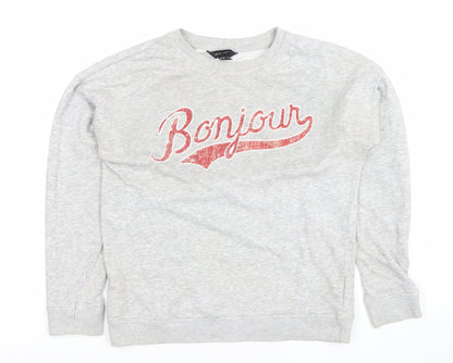 Womens UK Size 10 New Look Grey Pullover Sweatshirt
