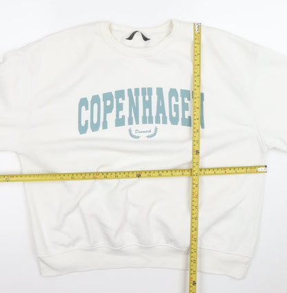 Womens UK Size L Dunnes White Pullover Sweatshirt