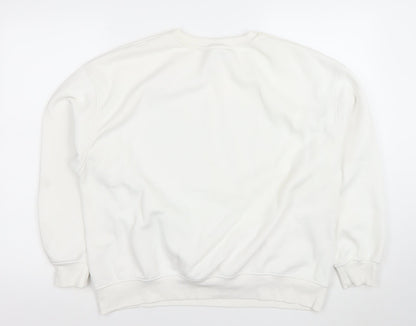 Womens UK Size L Dunnes White Pullover Sweatshirt