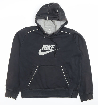 Mens UK Size M Nike Black Pullover Hoodie