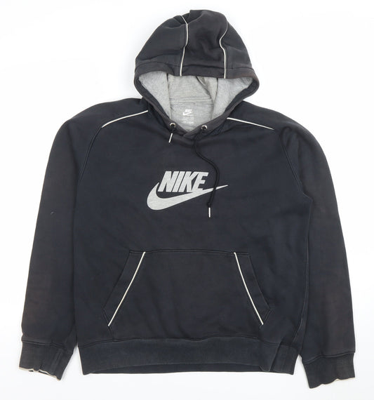 Mens UK Size M Nike Black Pullover Hoodie