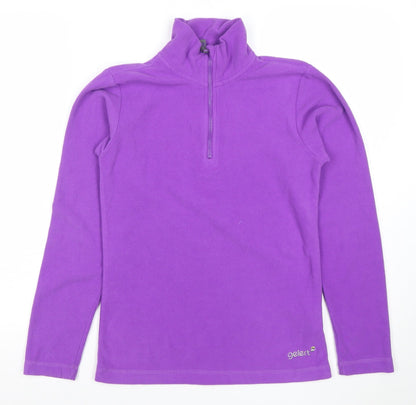 Gelert Girls Purple Fleece 1/4 Zip Sweatshirt 13-14 Years Outdoor Layer