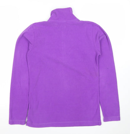 Gelert Girls Purple Fleece 1/4 Zip Sweatshirt 13-14 Years Outdoor Layer