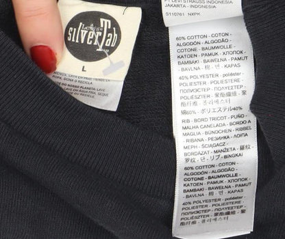 Womens UK Size L Levi’s SilverTab Black Pullover Sweatshirt