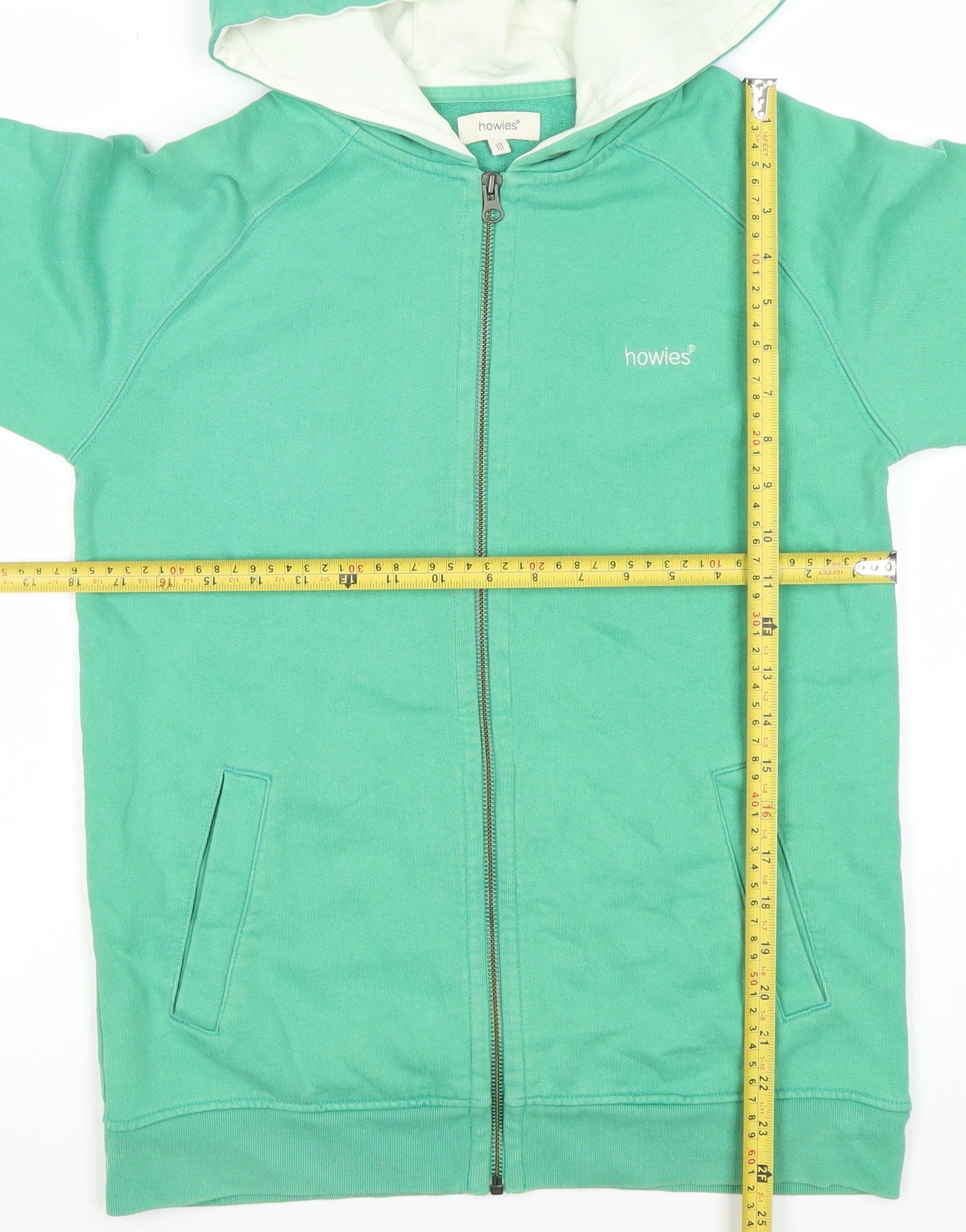 Womens UK Size 10 Howies Green Full Zip Hoodie