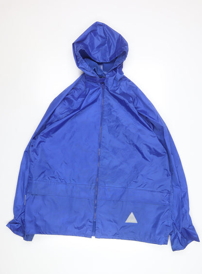 Mens UK Size M Result Blue Windbreaker Coat
