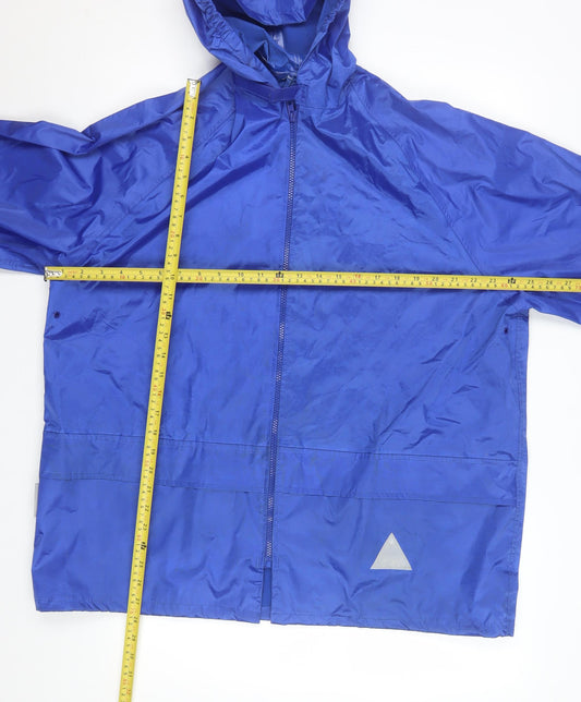 Mens UK Size M Result Blue Windbreaker Coat