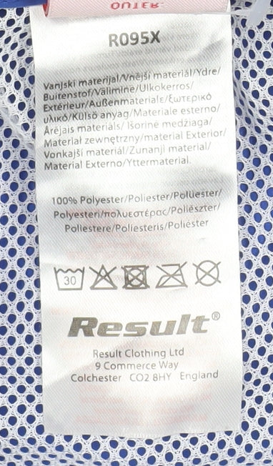 Mens UK Size M Result Blue Windbreaker Coat