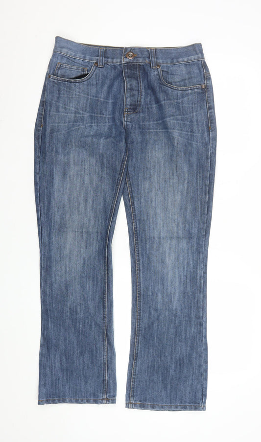 Mens UK Size M Denim Co. Regular Fit Straight Blue Jeans