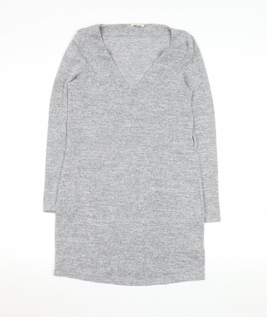Womens UK Size 6 River Island Grey Tunic Blouse
