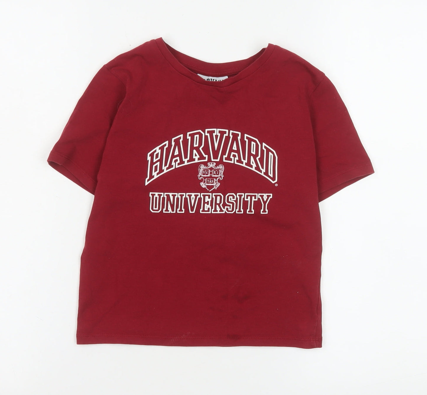 Girls UK Size 11-12 Years Harvard Red Basic T-Shirt