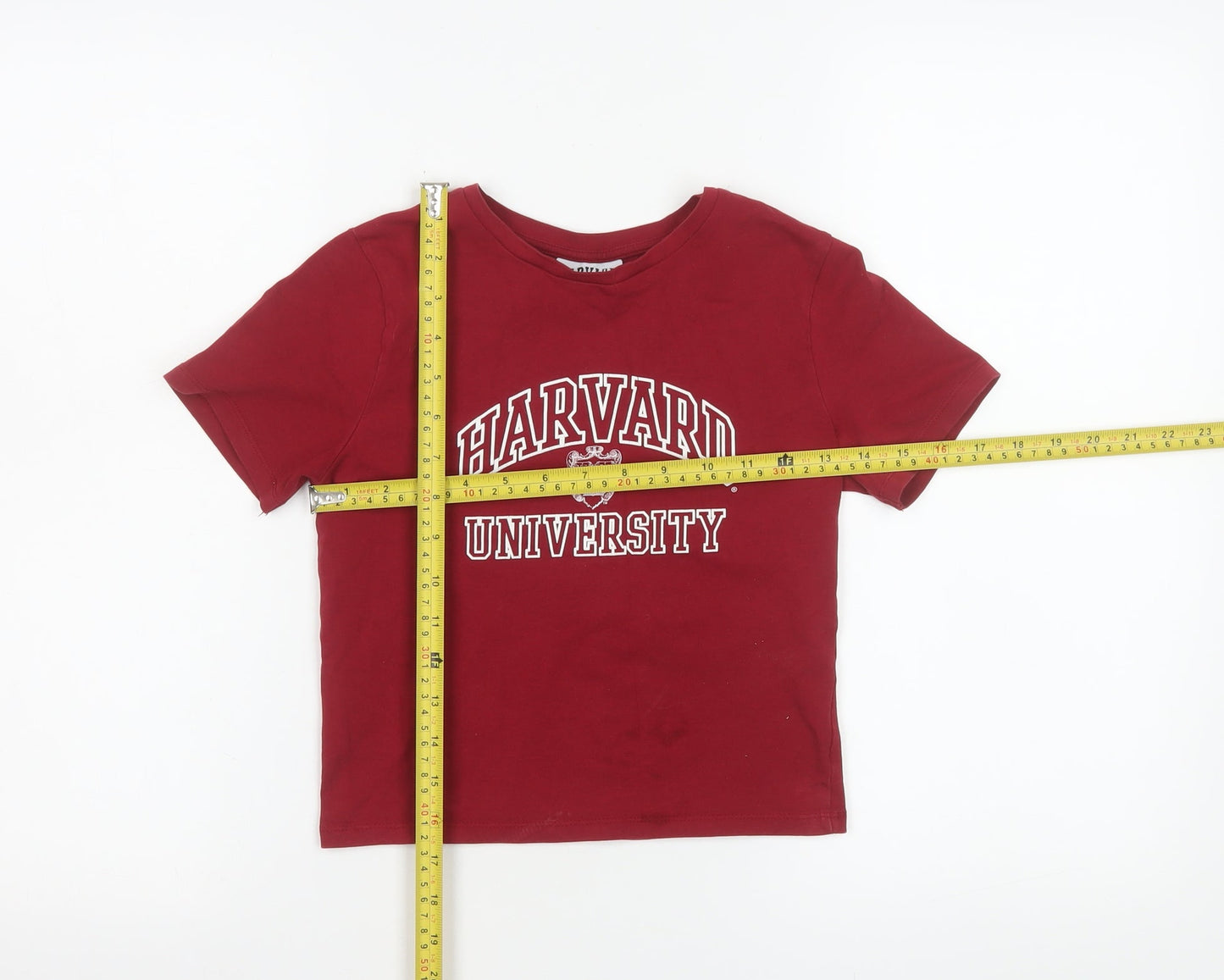 Girls UK Size 11-12 Years Harvard Red Basic T-Shirt