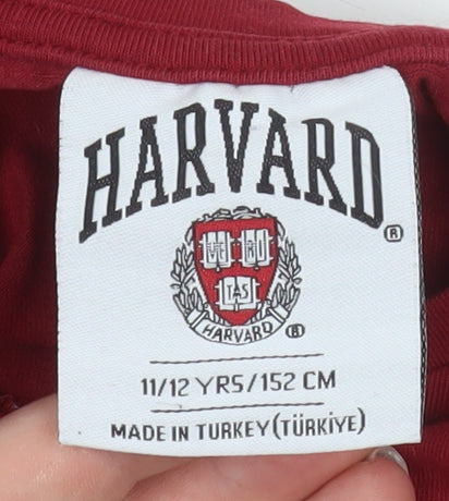 Girls UK Size 11-12 Years Harvard Red Basic T-Shirt