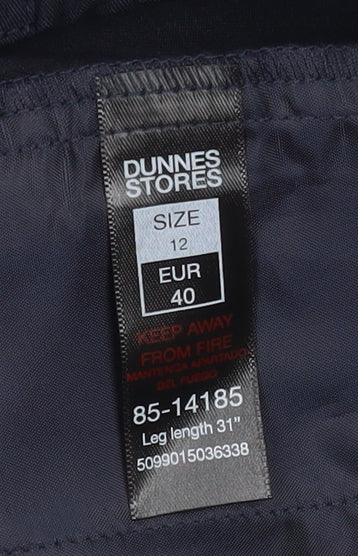 Womens UK Size 12 Dunnes Stores Regular Fit Dress Pants Blue Trousers
