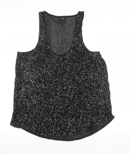Womens UK Size 14 River Island Black Camisole Tank