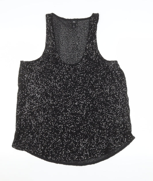 Womens UK Size 14 River Island Black Camisole Tank