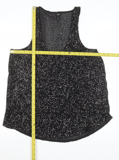 Womens UK Size 14 River Island Black Camisole Tank