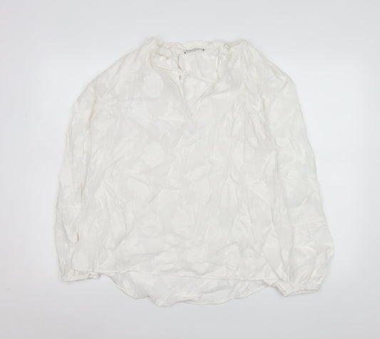 Womens UK Size 16 Gallery White Tunic Blouse