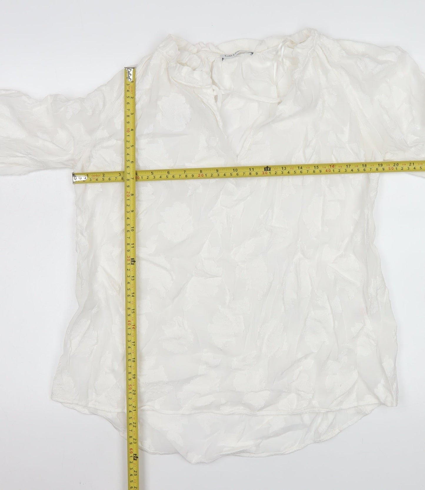 Womens UK Size 16 Gallery White Tunic Blouse