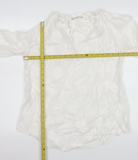 Womens UK Size 16 Gallery White Tunic Blouse