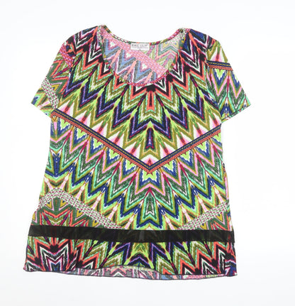 Womens UK Size 14 Kate Lilly Multicoloured Basic T-Shirt