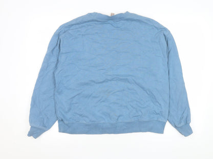 Womens UK Size S H&M Blue Pullover Sweatshirt