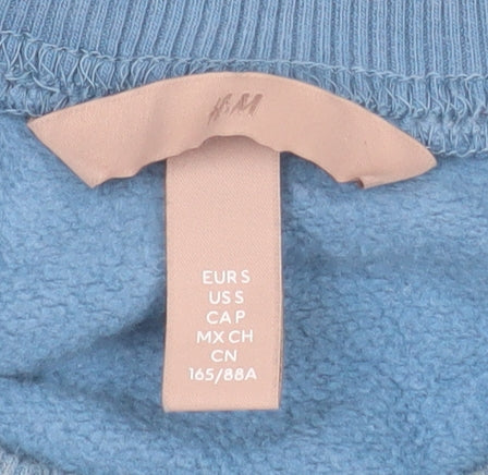 Womens UK Size S H&M Blue Pullover Sweatshirt