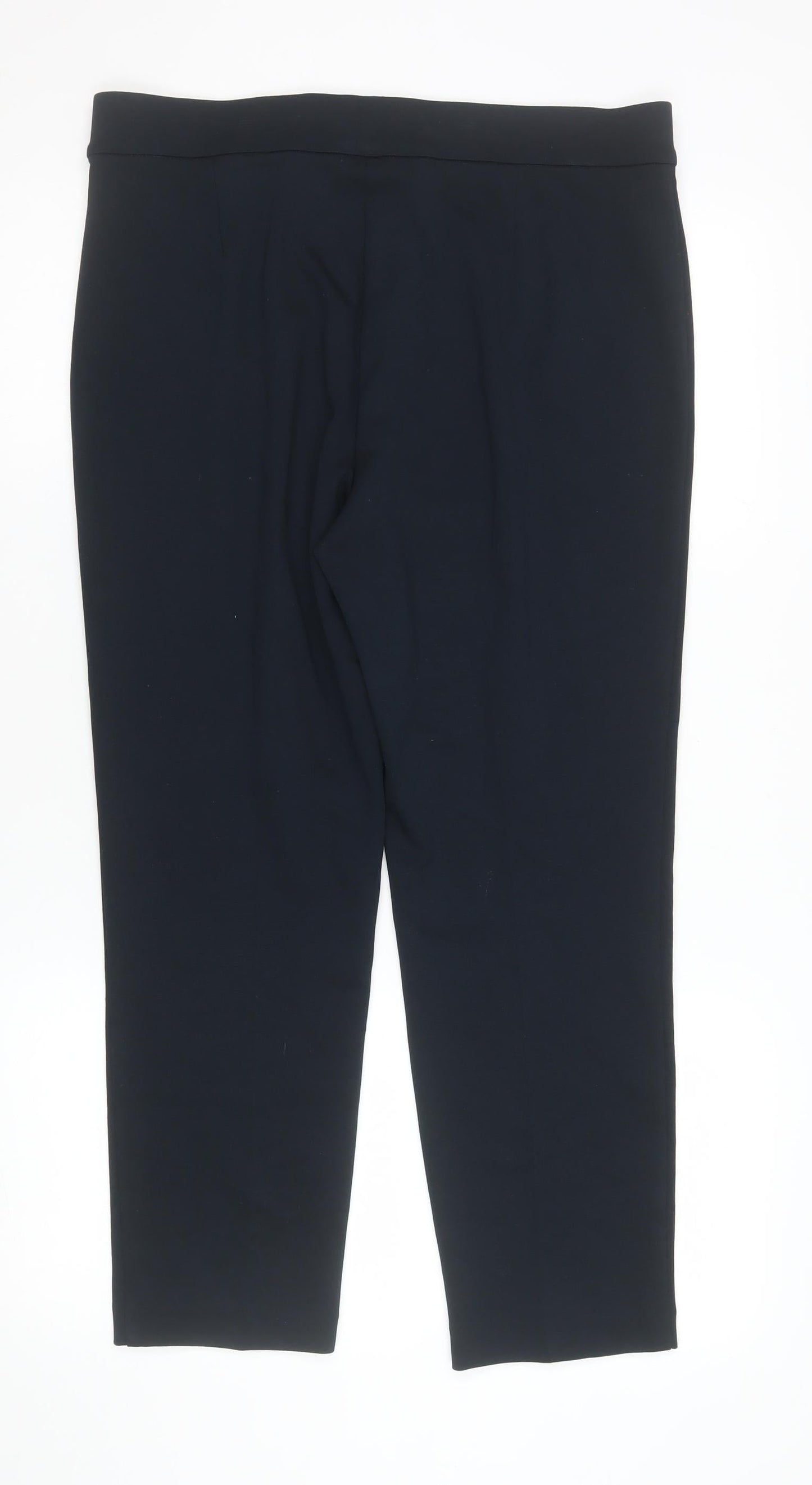 Marks and Spencer Women’s Dark Navy Size 14 Slim Ankle Grazer Trousers