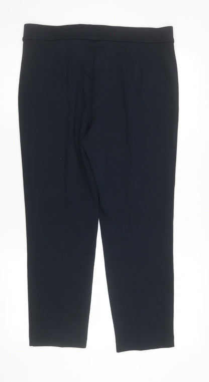 Marks and Spencer Women’s Dark Navy Size 14 Slim Ankle Grazer Trousers