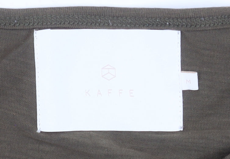 Womens UK Size M Kaffe Green Basic T-Shirt