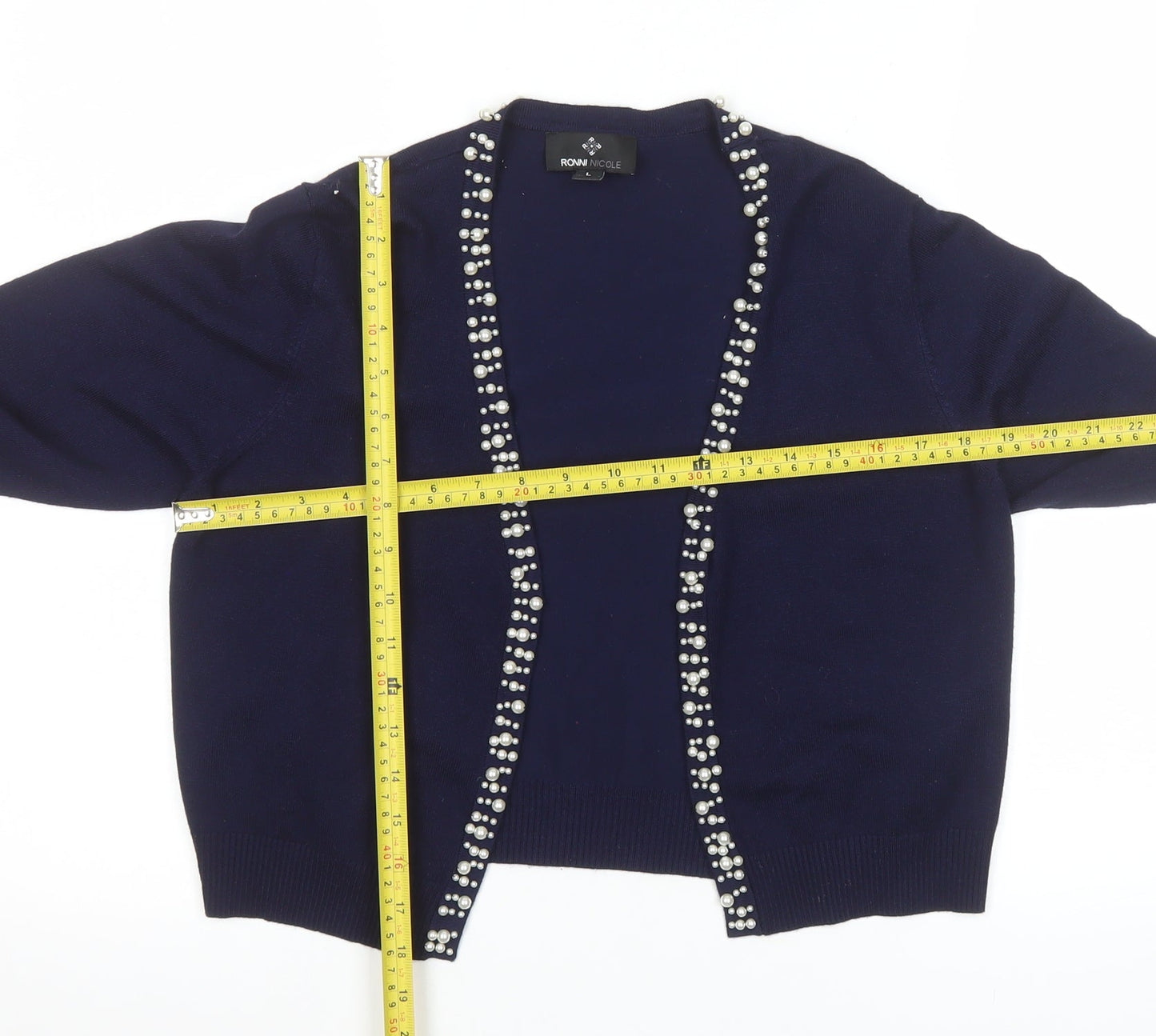 Womens UK Size L Ronni Nicole Blue Cardigan Jumper