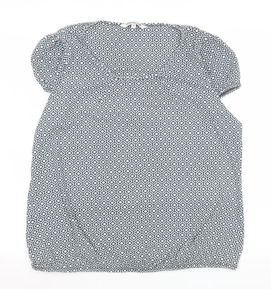 Womens UK Size 16 Debenhams Blue Basic Blouse