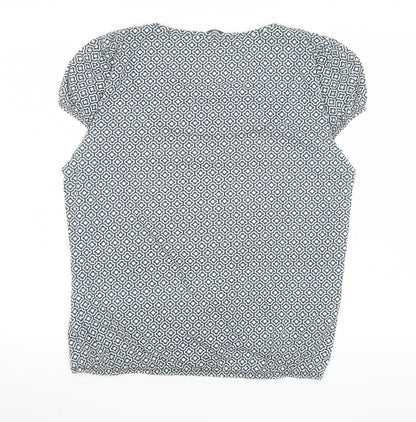 Womens UK Size 16 Debenhams Blue Basic Blouse