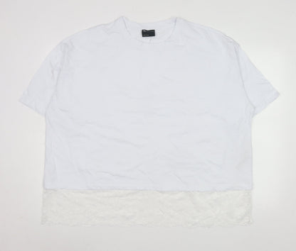 Womens UK Size L ASOS DESIGN White Basic T-Shirt