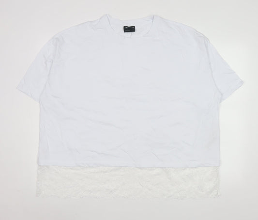 Womens UK Size L ASOS DESIGN White Basic T-Shirt