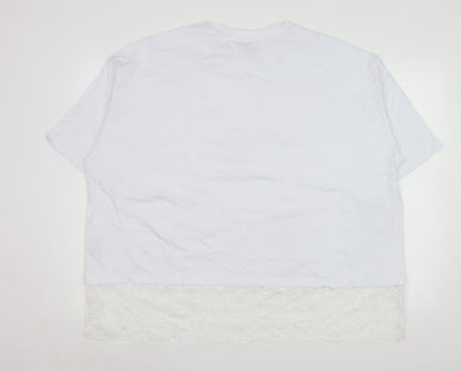 Womens UK Size L ASOS DESIGN White Basic T-Shirt
