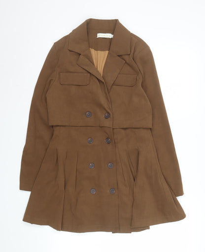 Womens UK Size S Grace & Chili Brown Trench Coat