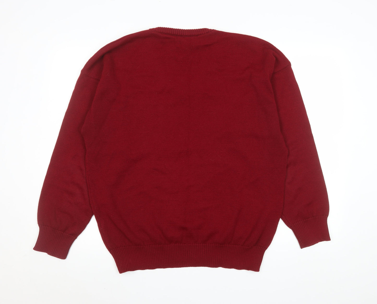 Mens UK Size L Crocket & Jones Red Pullover Jumper