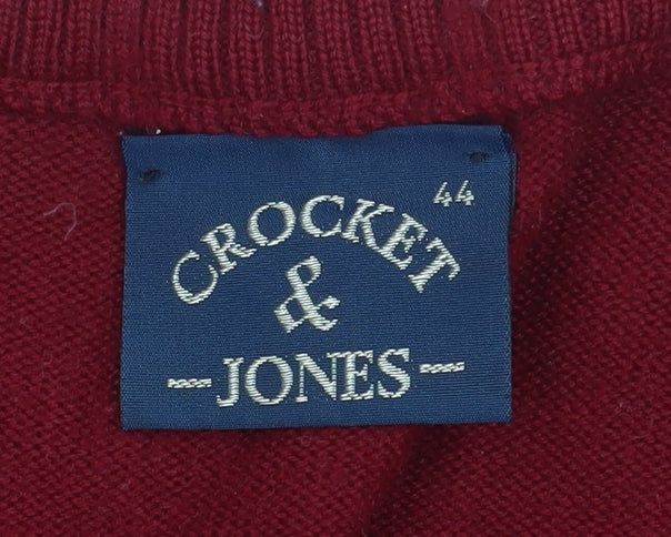 Mens UK Size L Crocket & Jones Red Pullover Jumper