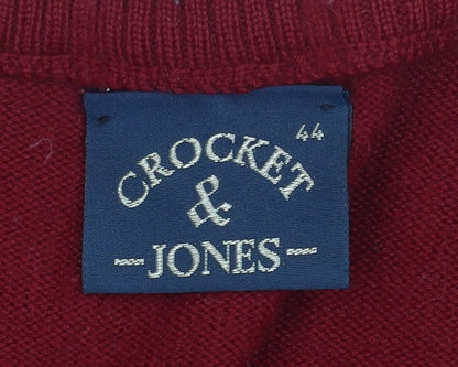 Mens UK Size L Crocket & Jones Red Pullover Jumper